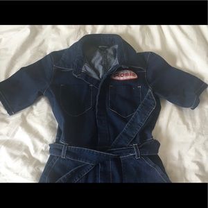 Rosie the Riveter denim jumpsuit